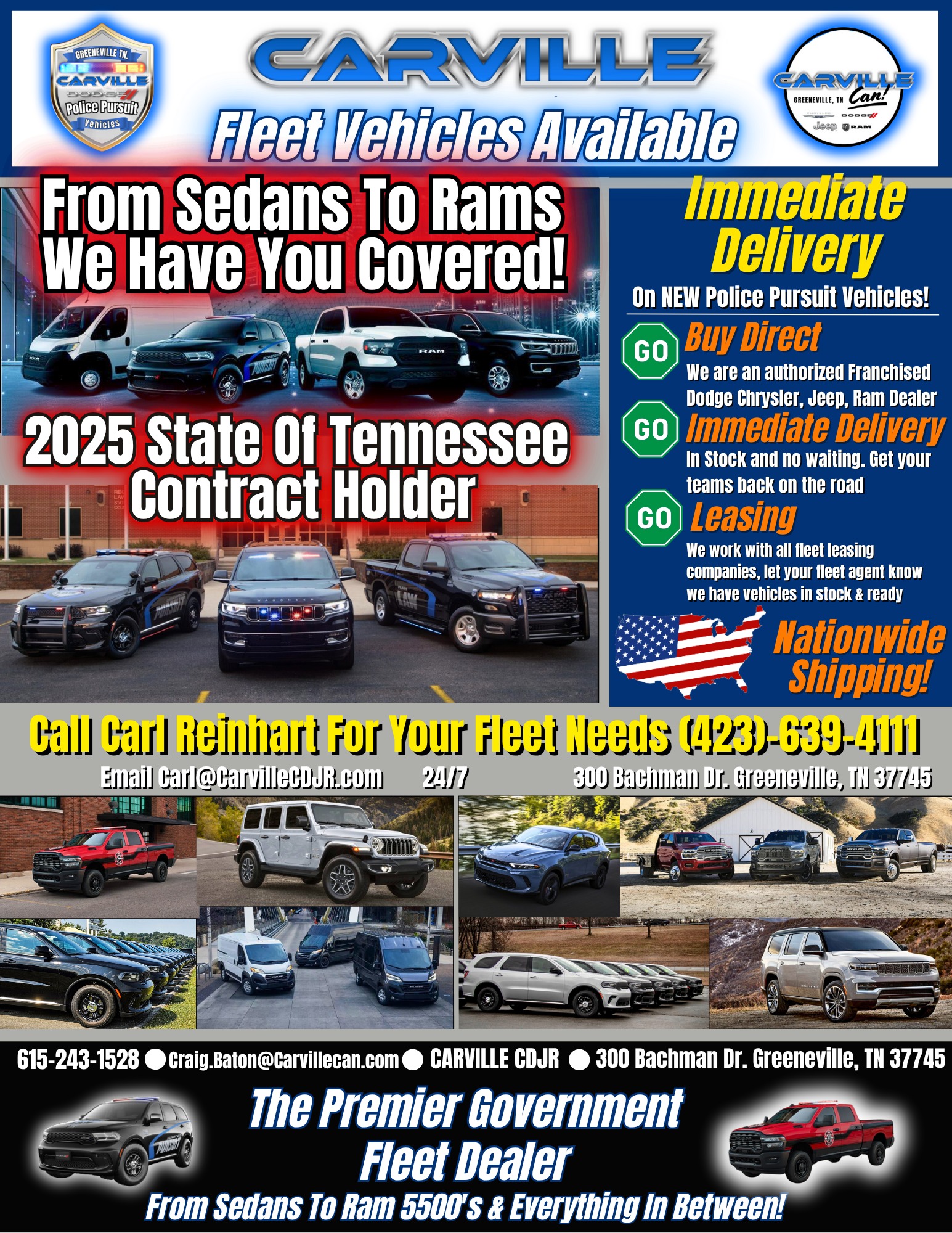 Fleet Vehicles Available