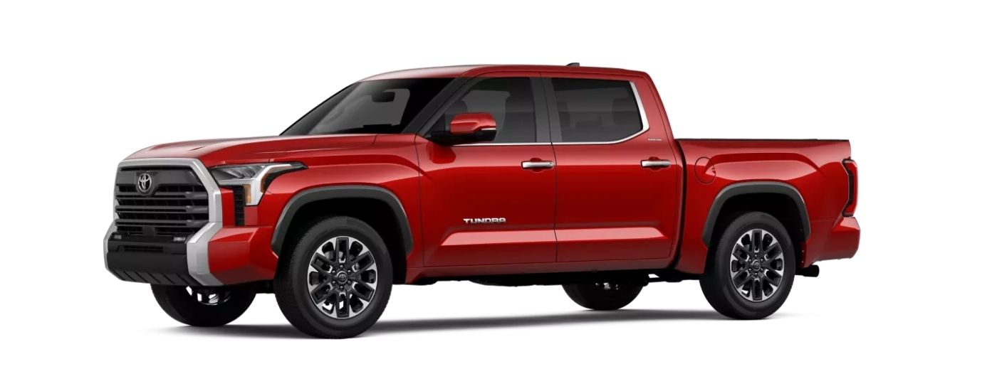Red 2026 Toyota Tundra Limited angled left