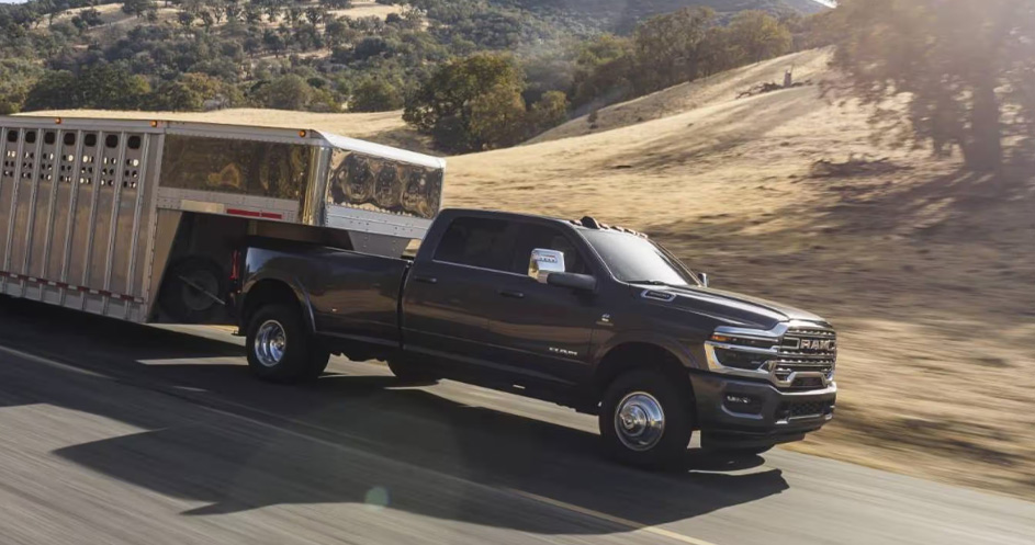 ram 3500 towing a trailer