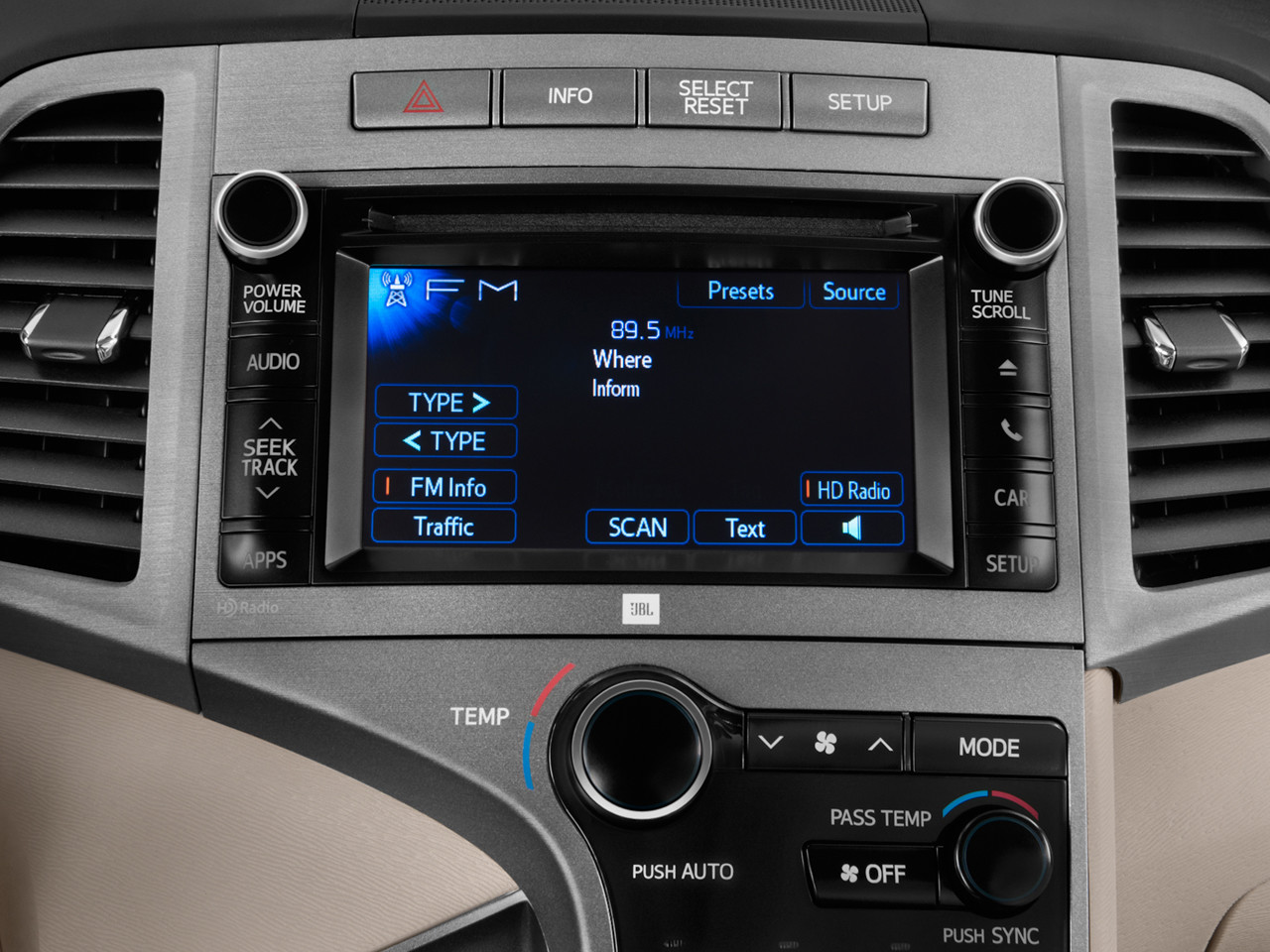 toyota venza jbl audio system