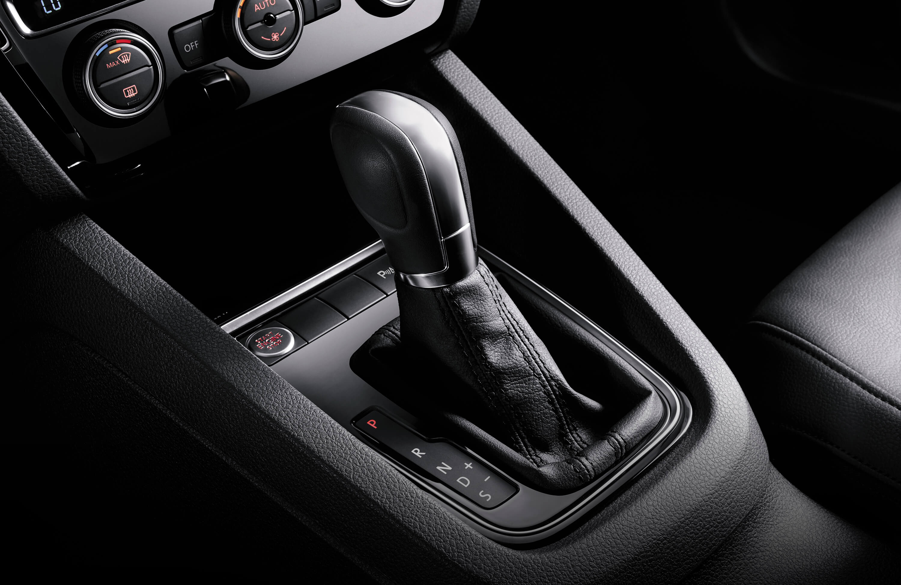 Leather-wrapped Shift Knob in the VW Jetta
