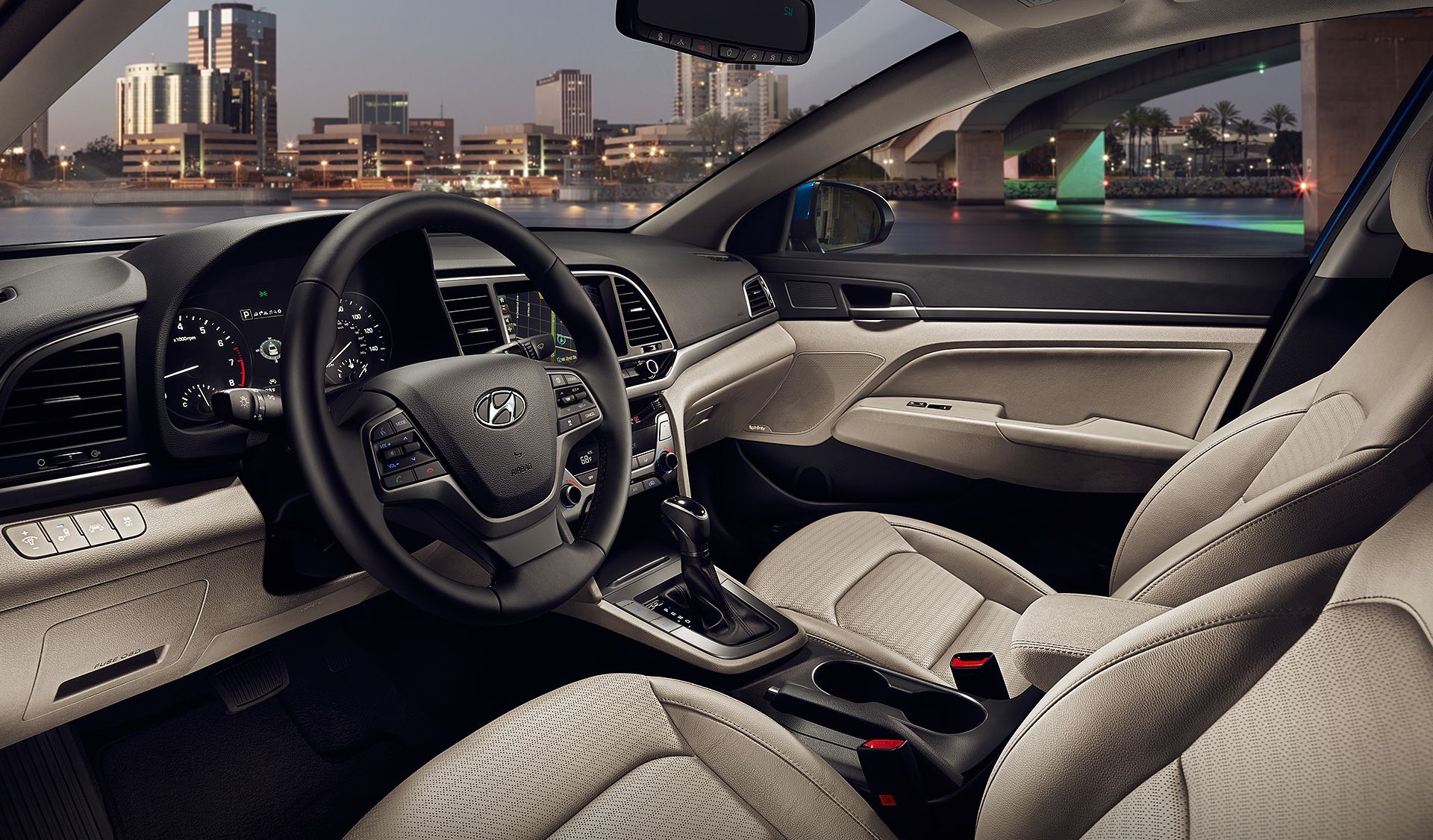 Interior of the 2017 Hyundai Elantra