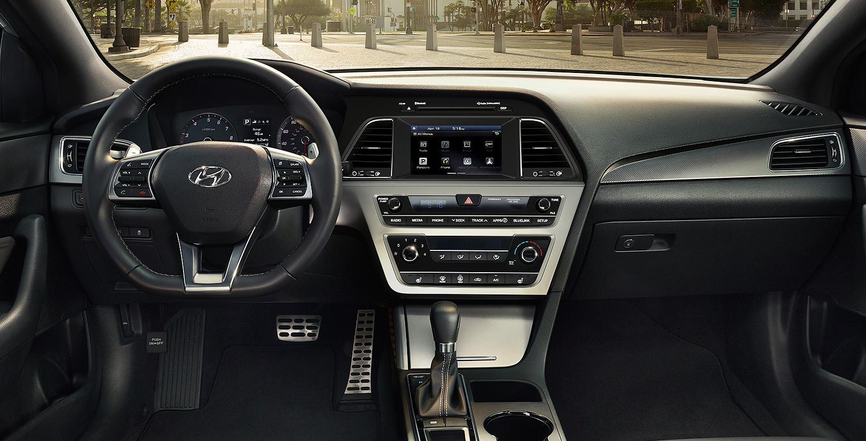 Cabin of the Hyundai Sonata