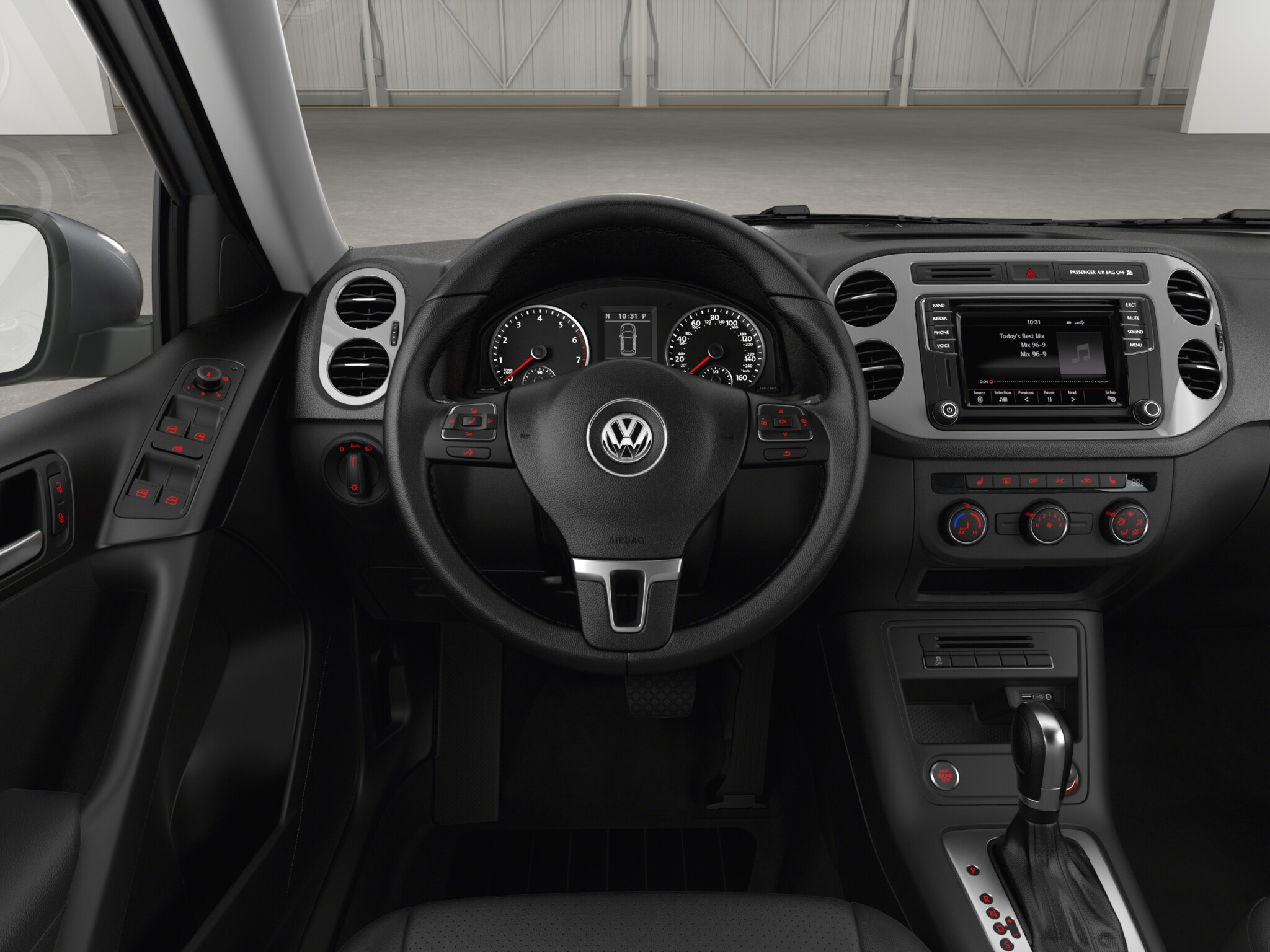 Enjoy the Leather-wrapped Steering Wheel with Chrome Accents 