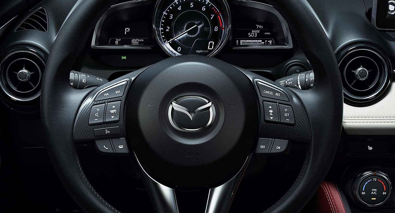 Leather-Wrapped Steering Wheel in the Mazda CX-3