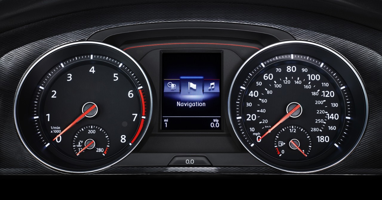 Vibrant Instrument Cluster in the Golf GTI