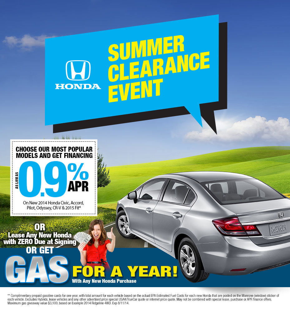 Honda Summer Clearance Event Pohanka Honda of Fredericksburg