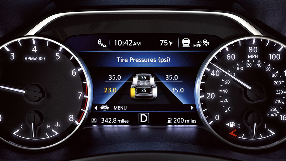 2015 Nissan Murano tire pressure warning monitoring system 