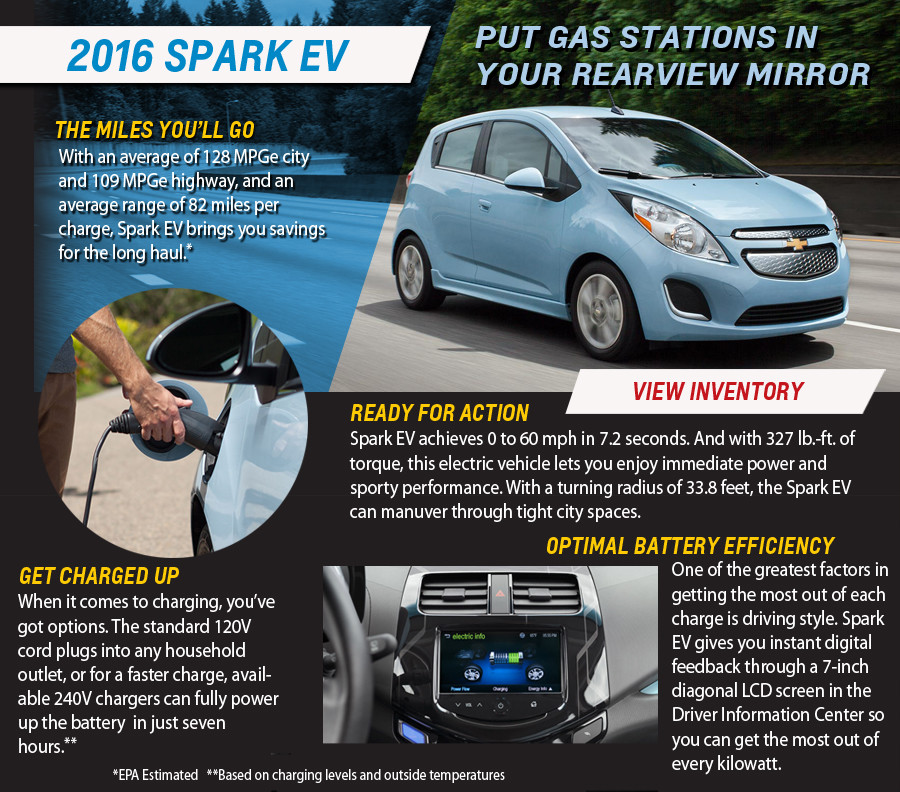 2016 Chevy Spark Ev Specials Harbor Chevrolet