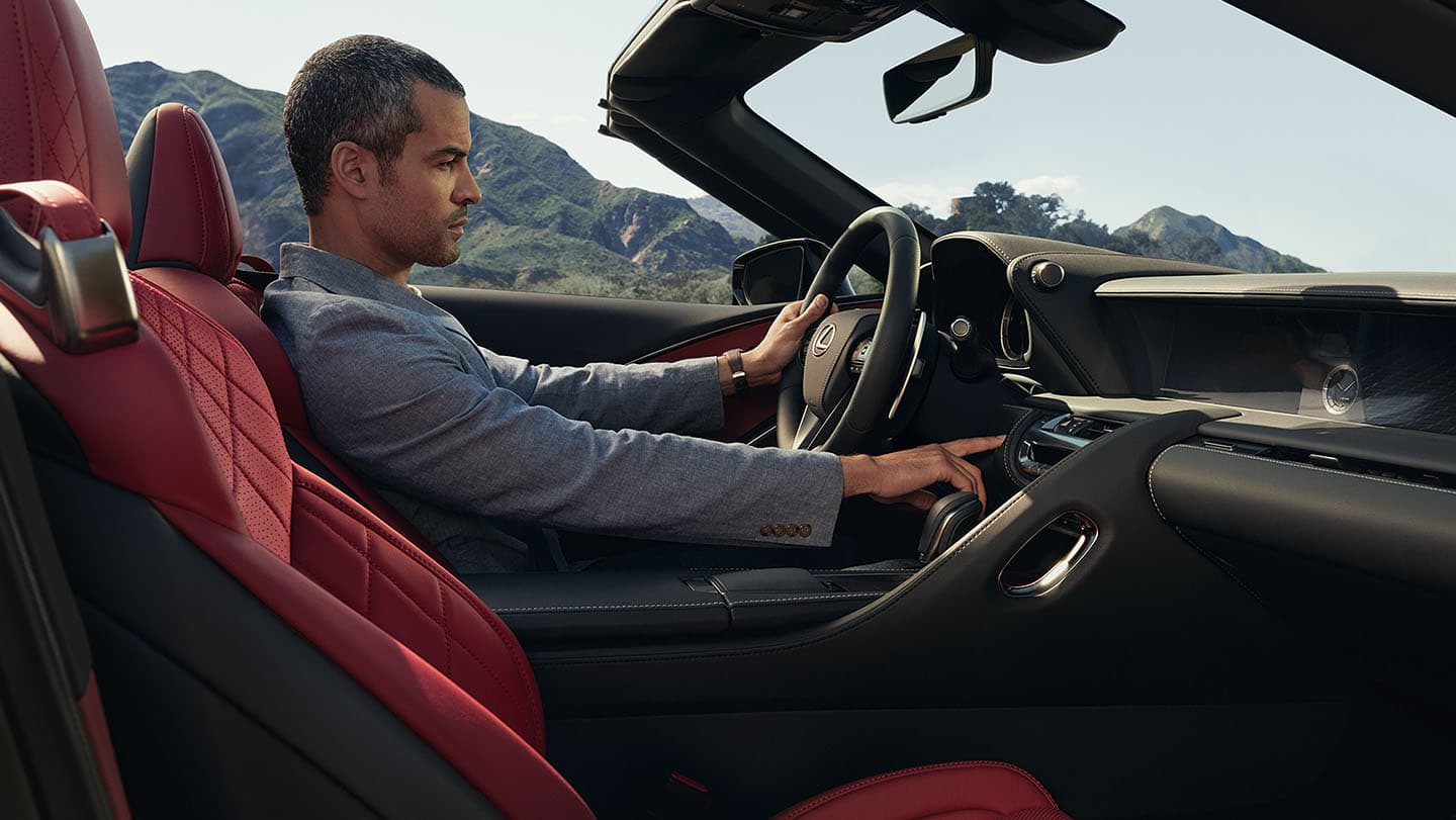 Interior of the 2021 LC 500 Convertible