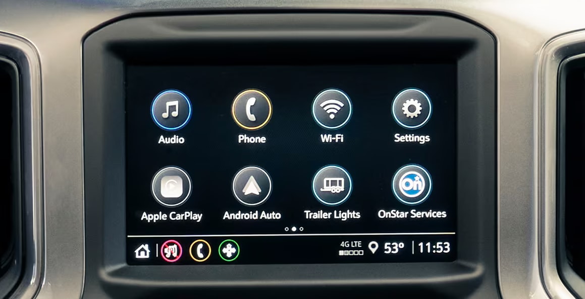 2023 Silverado 1500 7-inch Diagonal Color Touchscreen