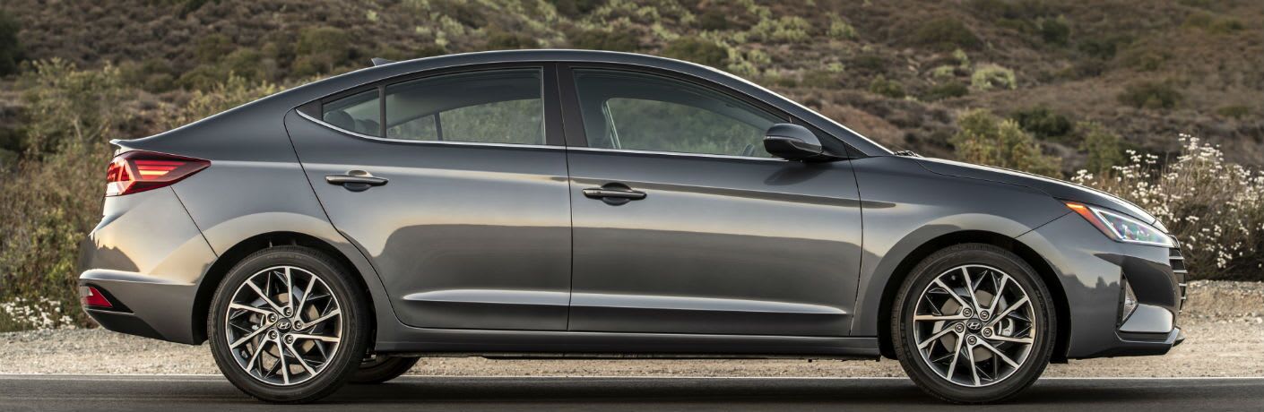 side view of a silver 2020 Hyundai Elantra