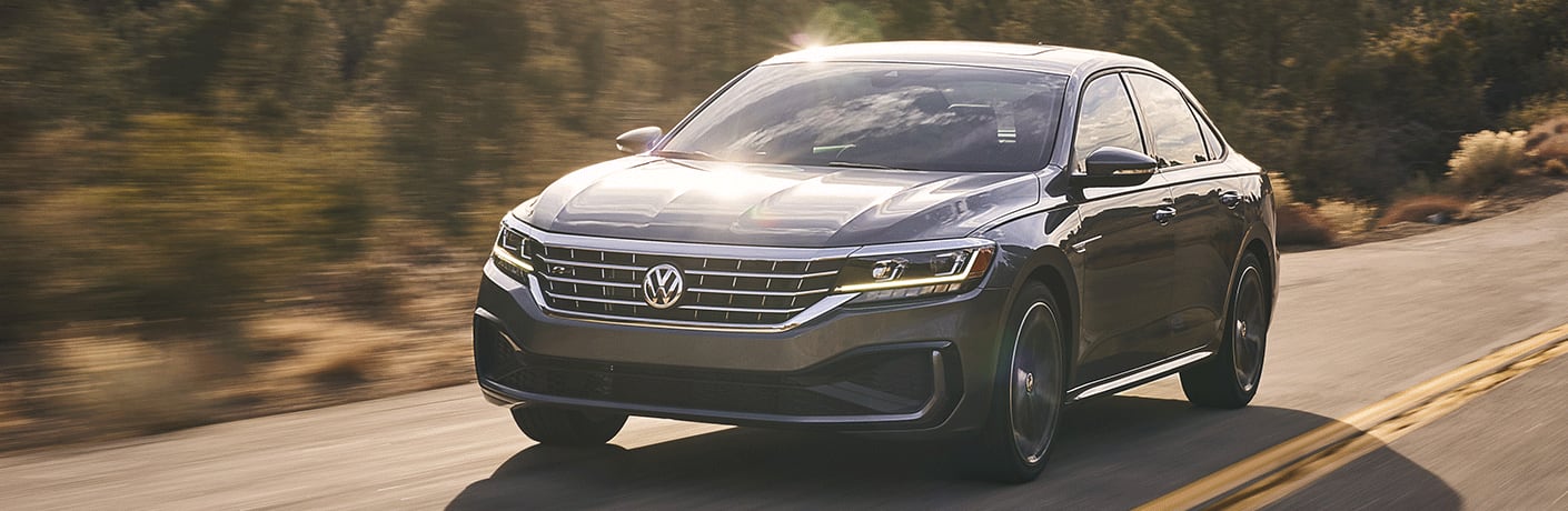 2021 Volkswagen Passat cruises up a highway