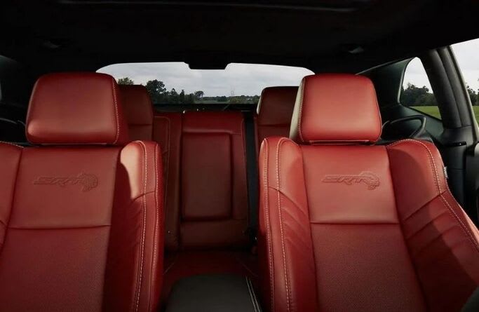 A close look at the seats in the 2023 Dodge Challenger.