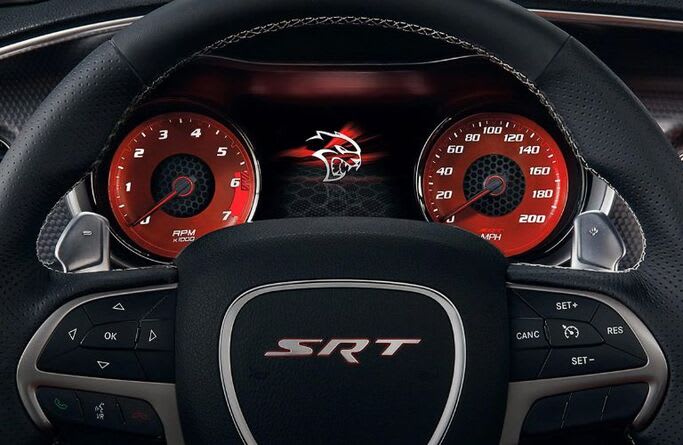 The close view of the digital cluster in the 2023 Dodge Charger.