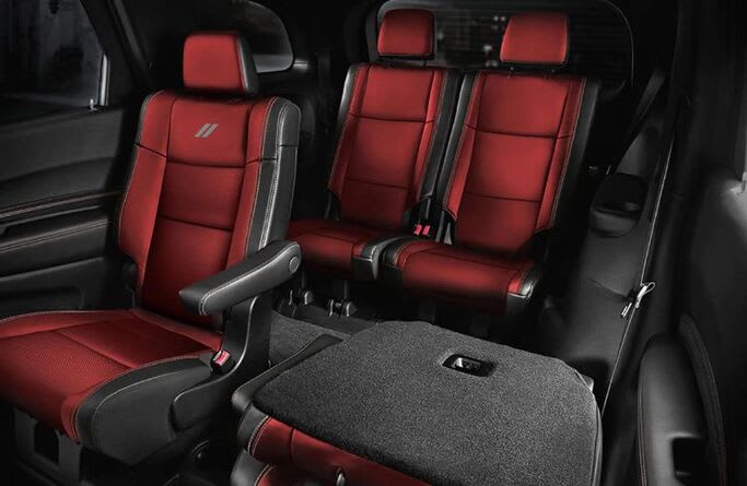 The second and third row seats in the 2023 Dodge Durango.