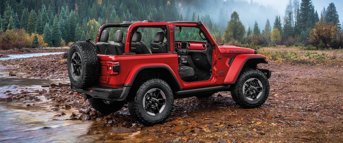 Jeep Wrangler Tyler, TX - red Wrangler in the wild