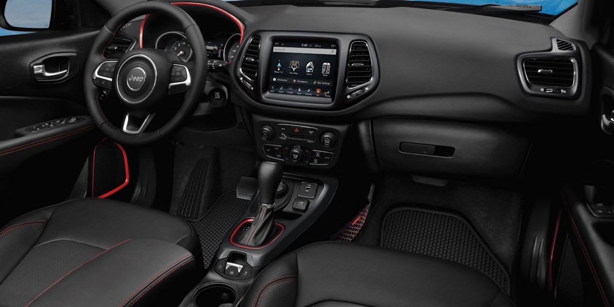 Jeep Compass for sale in Palestine, TX - Jeep Compass interior with red stitching