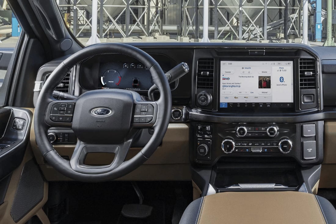 interior view of a Ford F-250 for sale near Sulphur Springs, TX