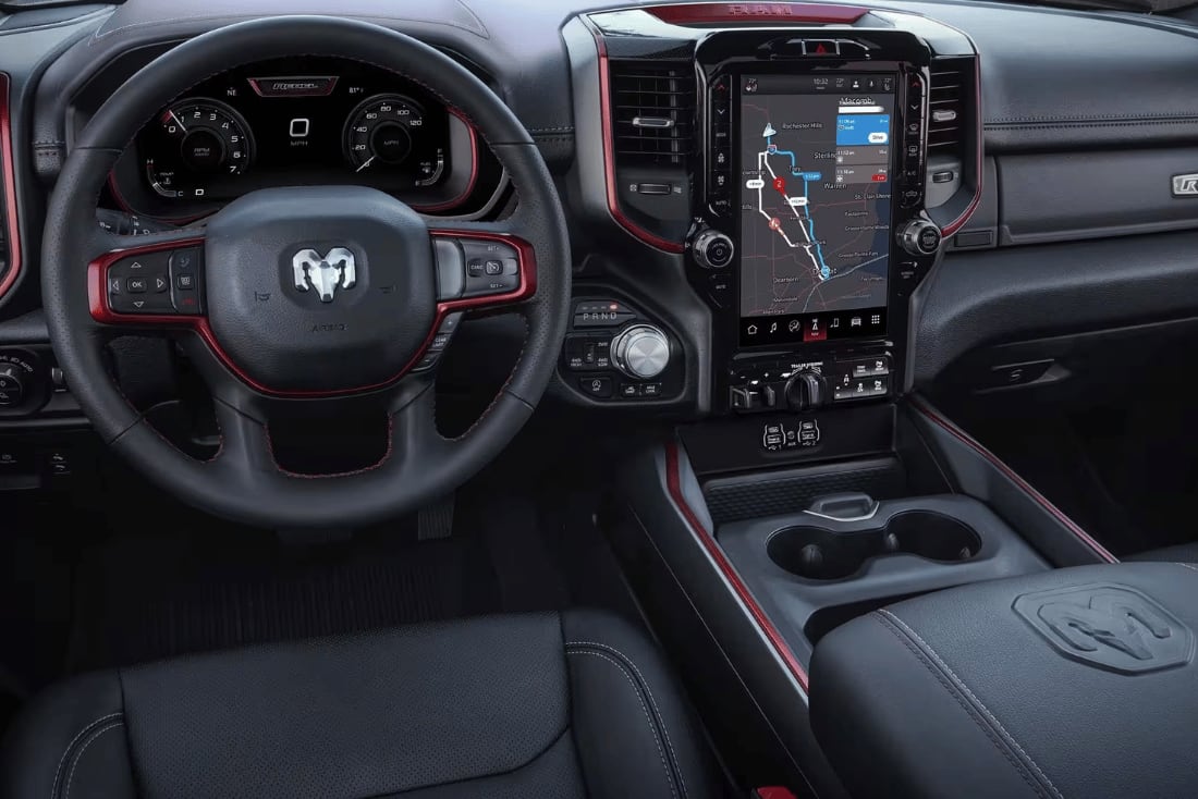 Ram trucks in Texas - interior view
