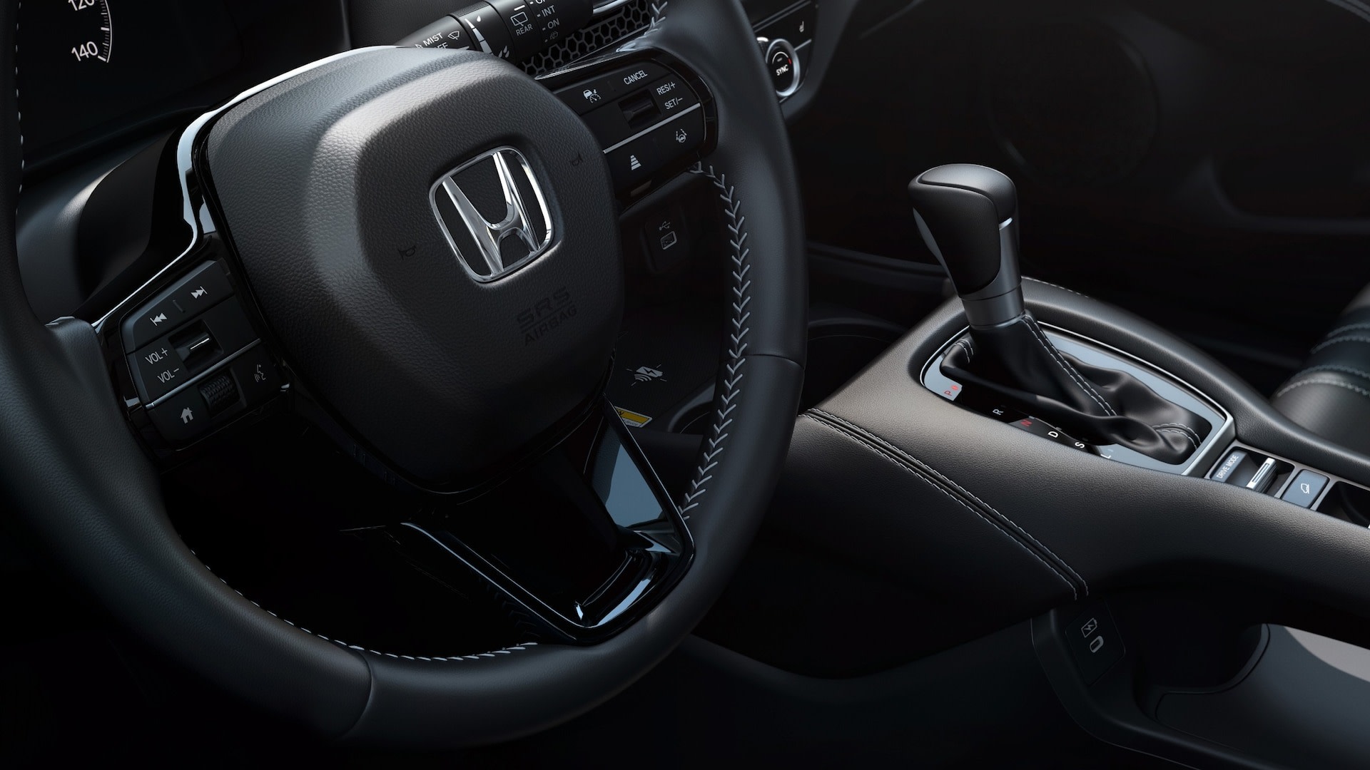 2025 Honda HR-V Leather-Wrapped Steering Wheel