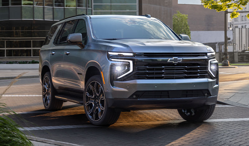 Silver 2025 Chevrolet Tahoe front exterior