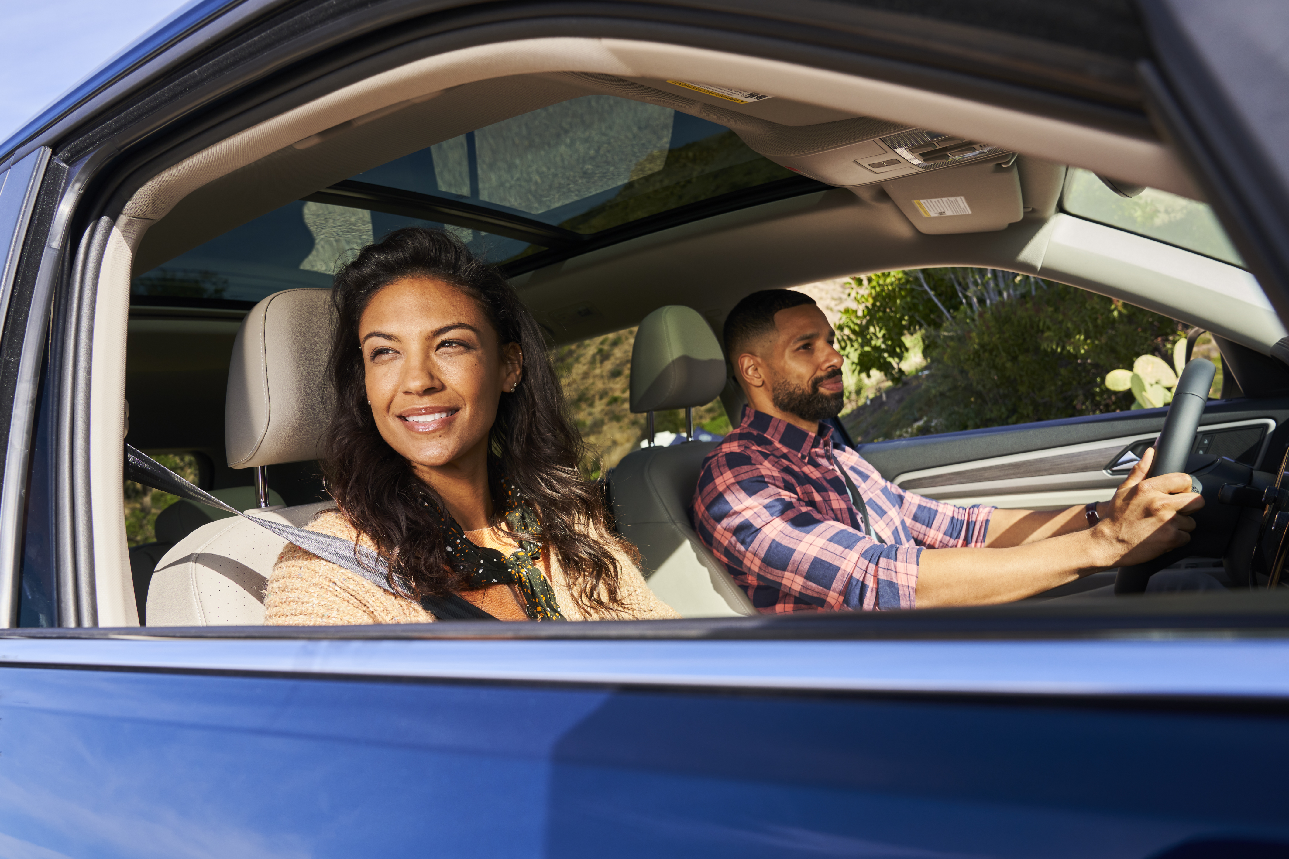 couple driving