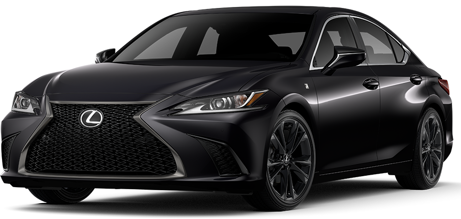 Exterior of the Lexus ES 300h F SPORT Design shown in Caviar.