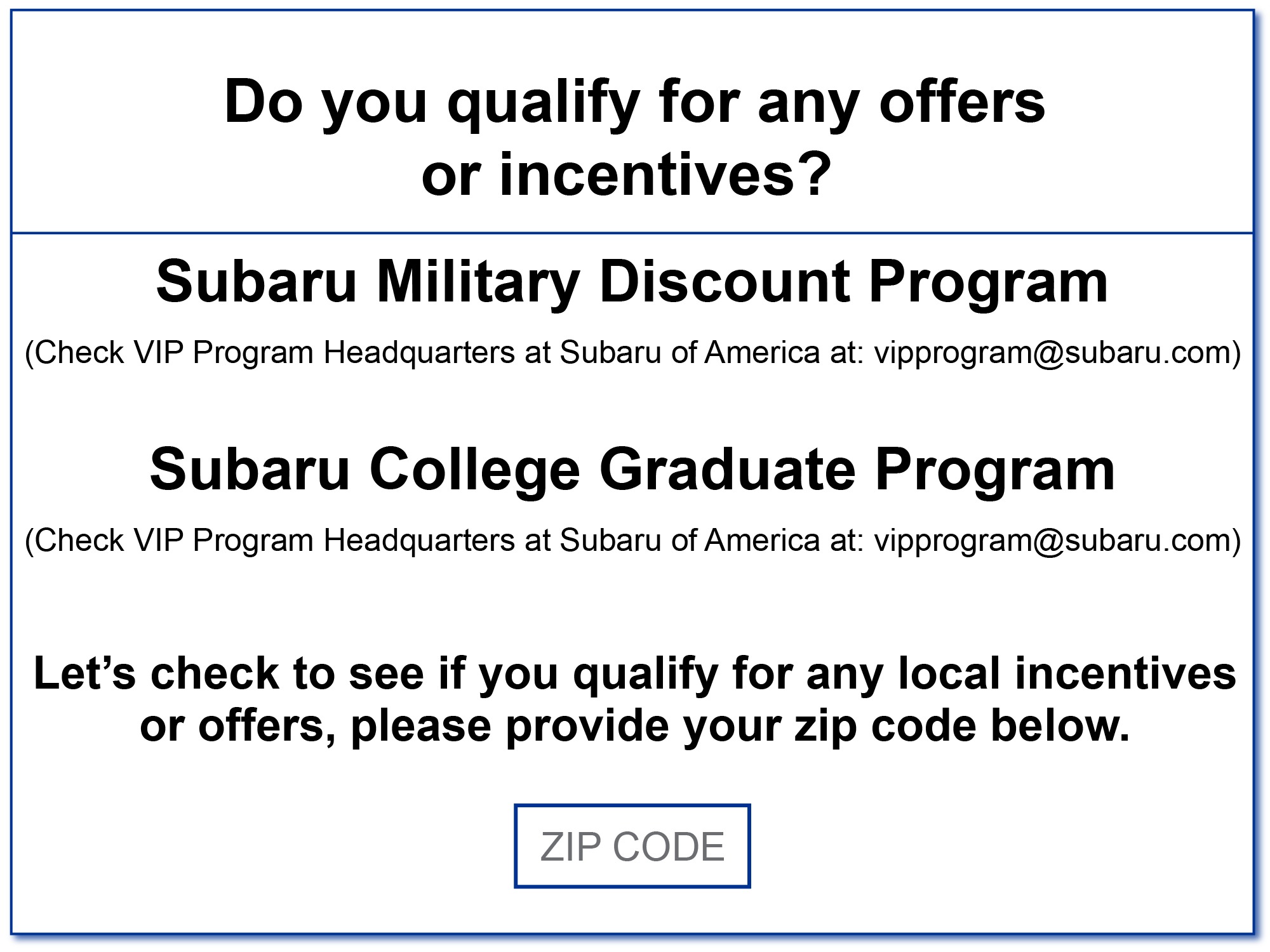 Offers & Incentives