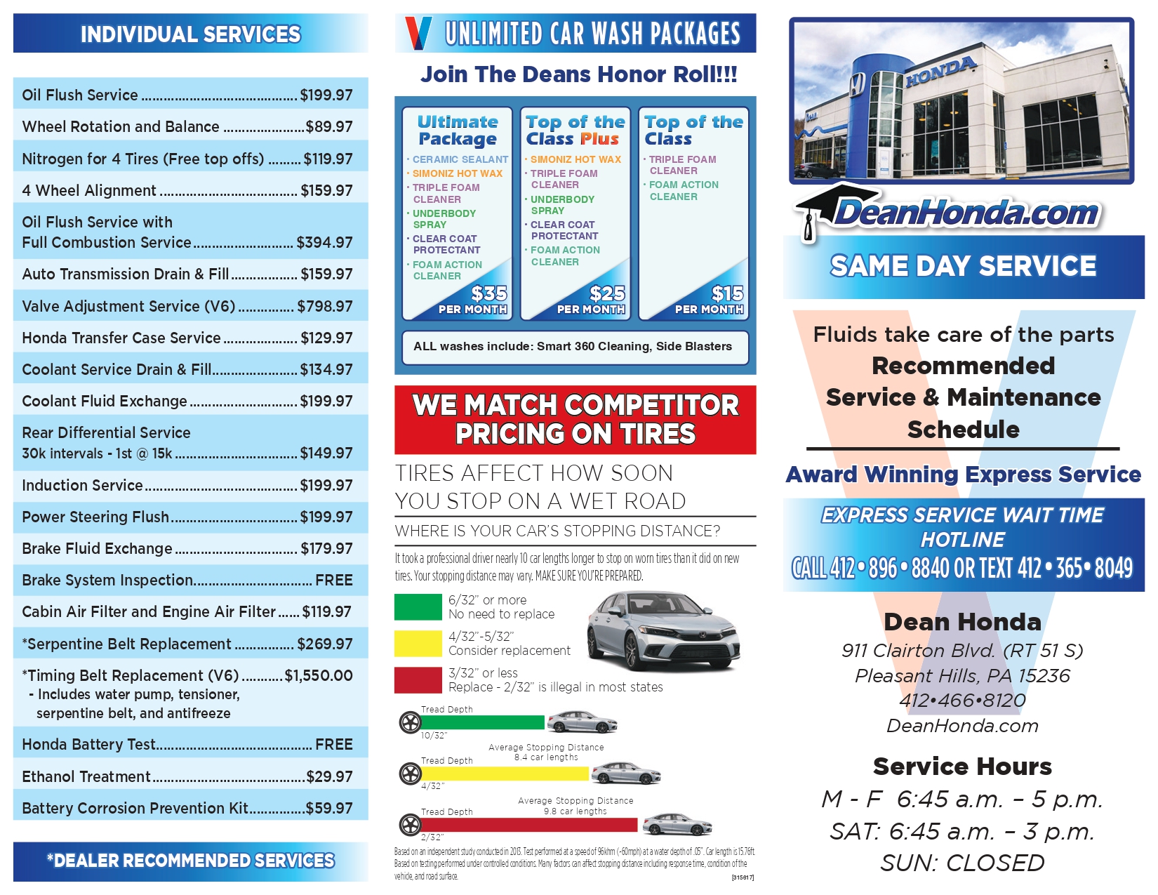 Fulton honda deals service