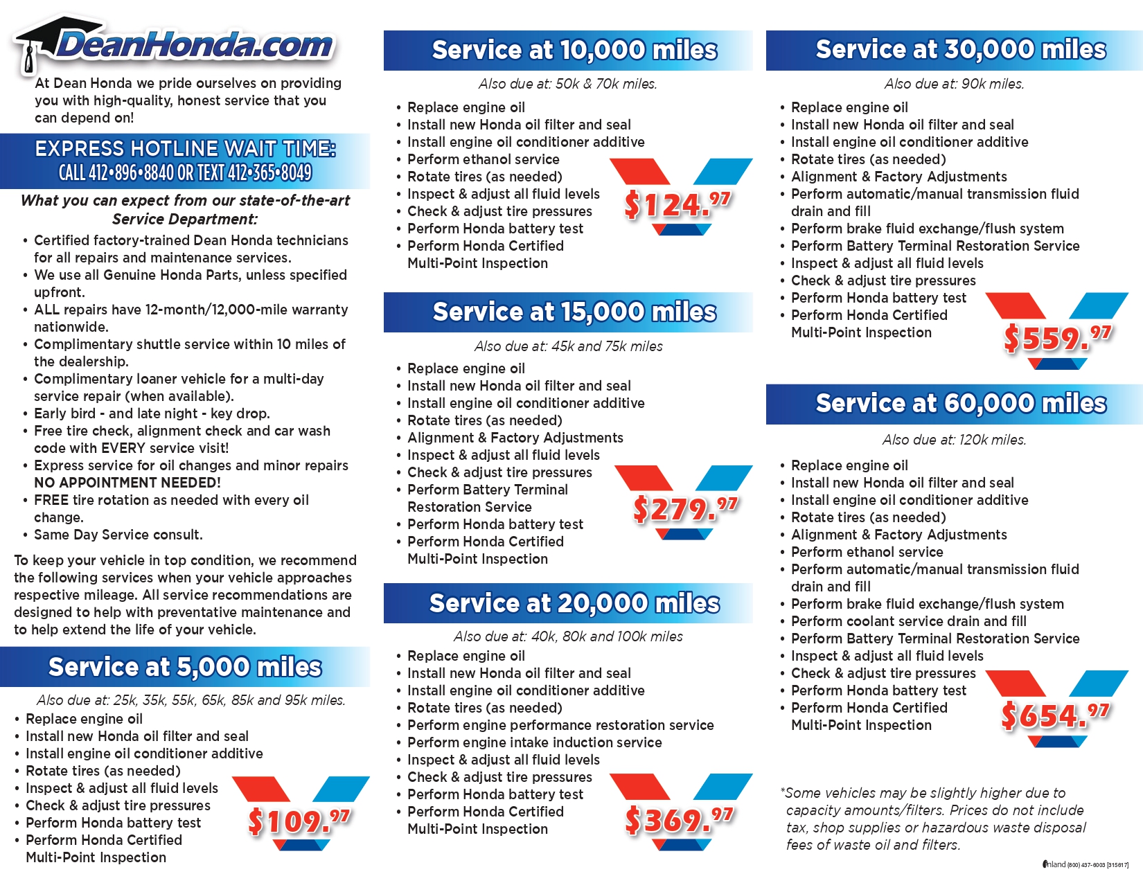 Fulton honda deals service