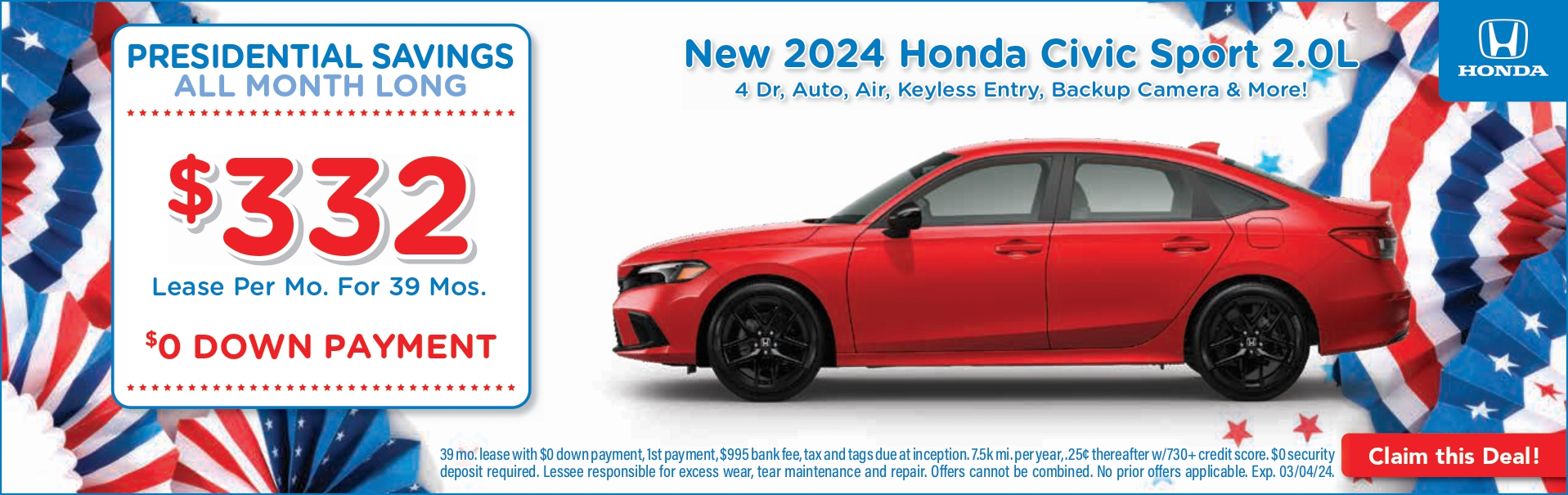 New Lease Specials New Babylon Honda