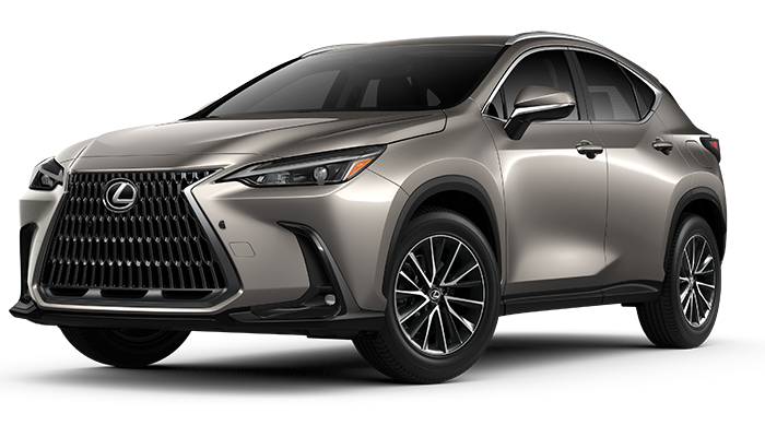 Exterior of the Lexus NX shown in Atomic Silver.