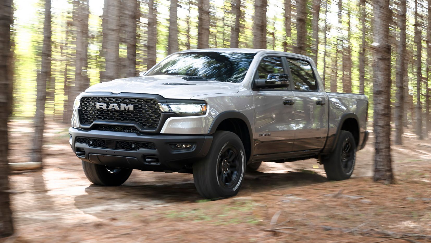 Interior from the driver perspective of the dashboard and front seating