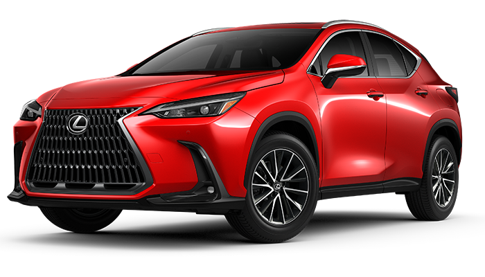 Exterior of the Lexus NX shown in Redline.