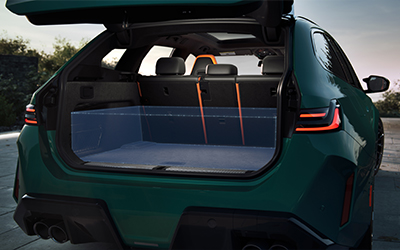 The BMW M5 Touring’s cargo space.