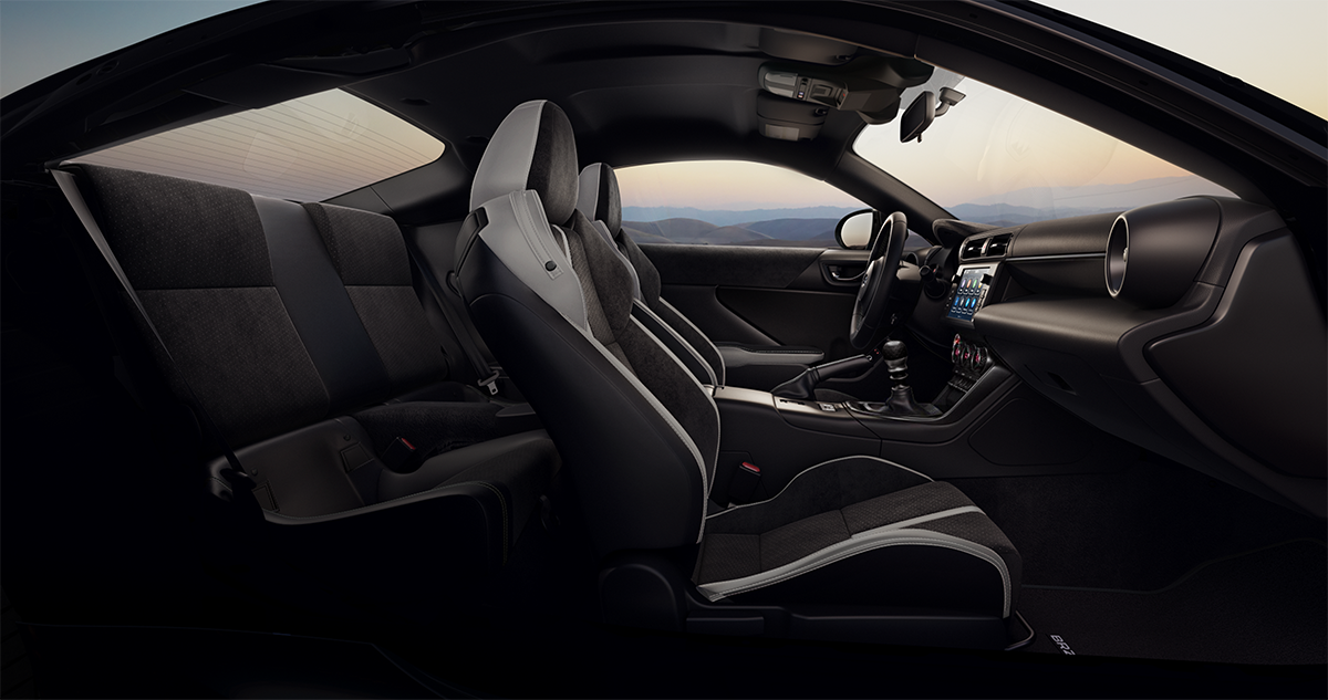 2025 Subaru BRZ Series.Purple Shown in Black/Gray Ultrasuede® & Leather