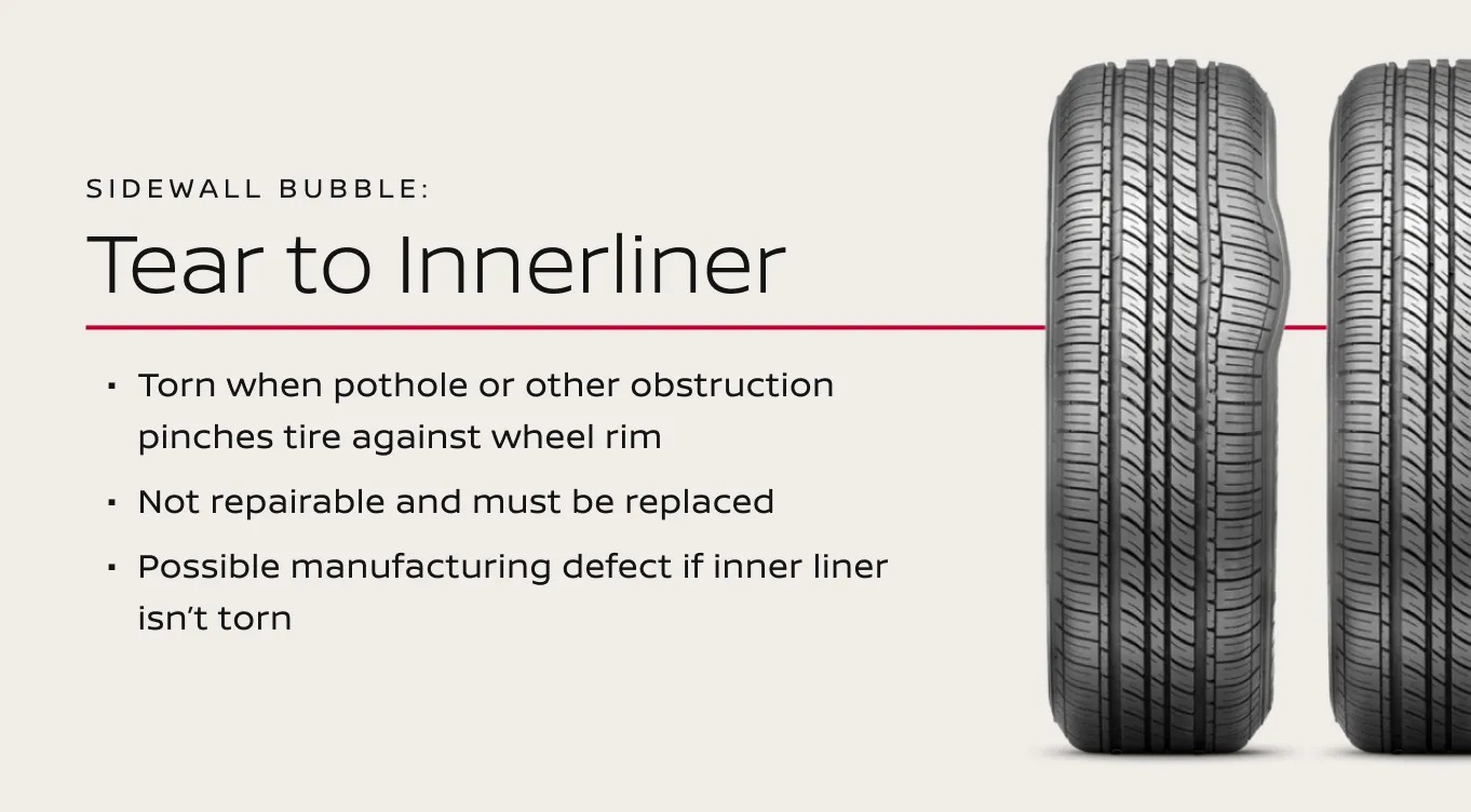 side bubble on tire