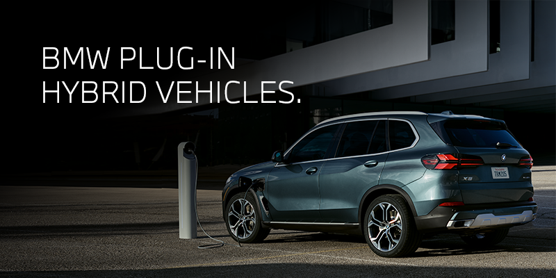 Parked BMW X5 charging.