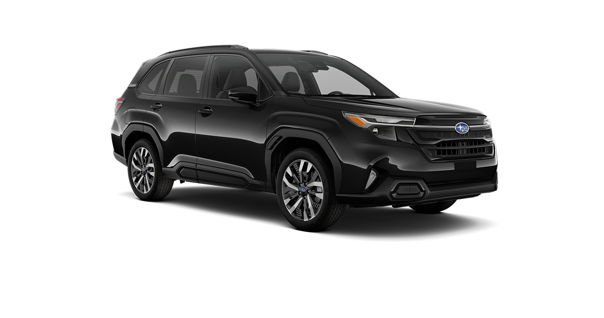 2026 Subaru Forester Touring Shown in Crystal Black Silica