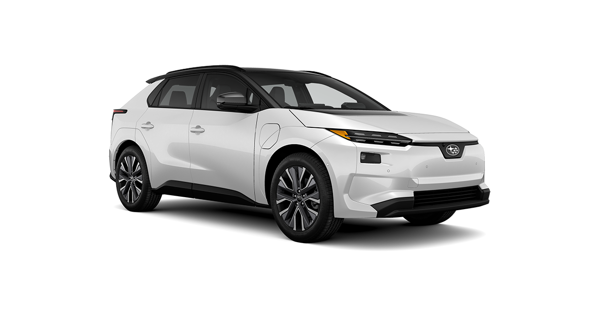 2026 Subaru Solterra Touring XT Shown in Cosmic White Pearl Two Tone