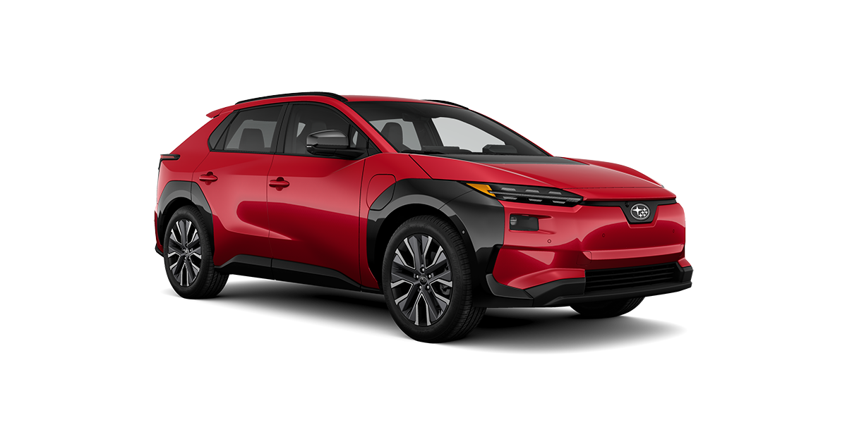 2026 Subaru Solterra Limited XT Shown in Elemental Red Pearl