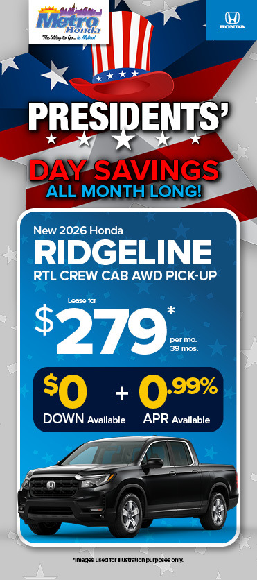 New 2026 Honda Ridgeline RTL