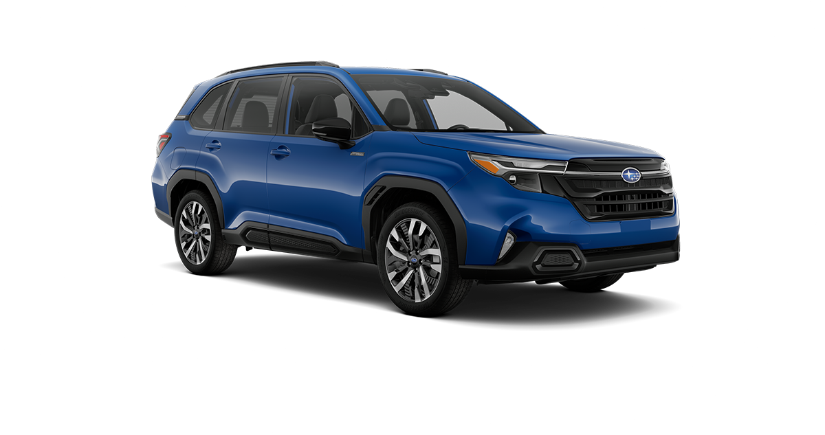 2026 Subaru Forester Touring Hybrid Shown in Daybreak Blue Pearl
