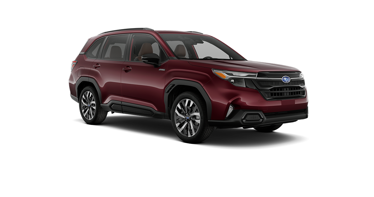 2026 Subaru Forester Touring Hybrid Shown in Dark Mahogany Pearl