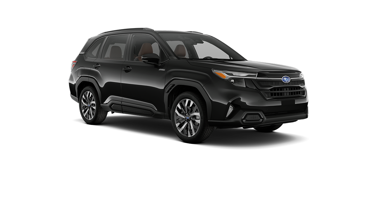 2026 Subaru Forester Touring Hybrid Shown in Crystal Black Silica
