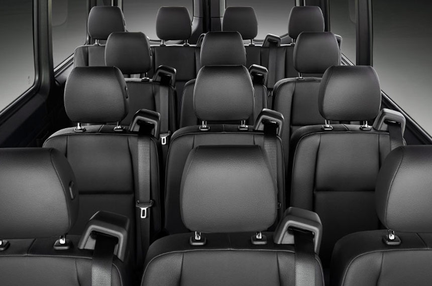 View of 15-seat passenger van option.