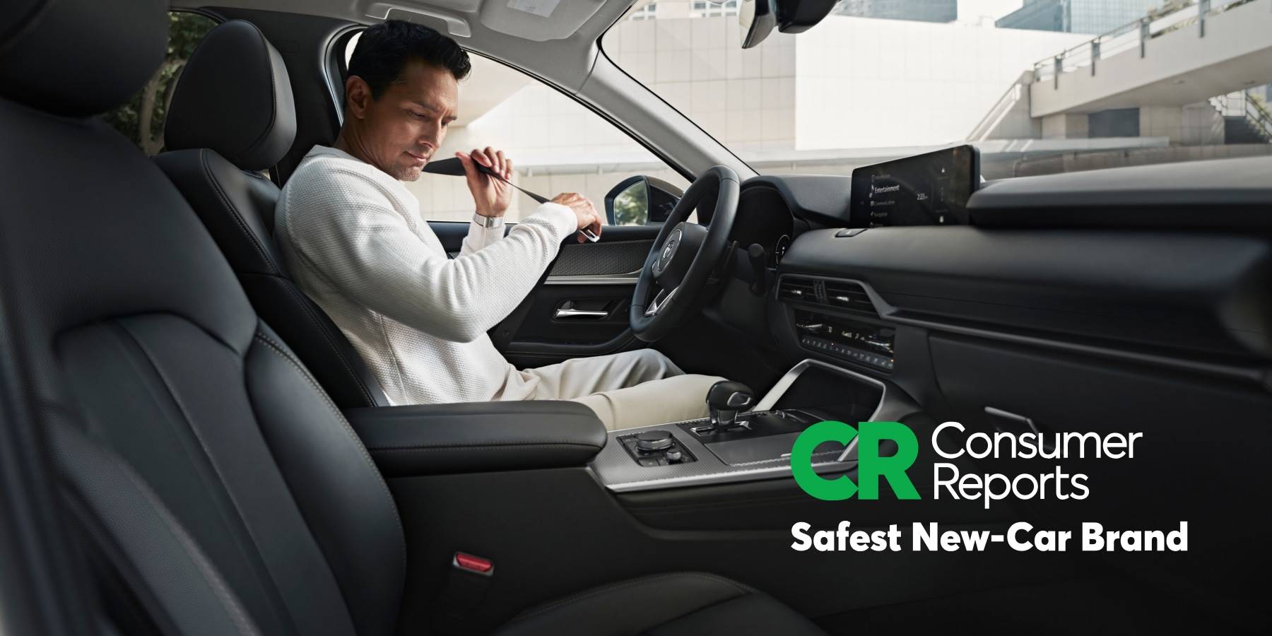 Consumer Reports Safest New-Car Brand — Mazda CX-5 interior with driver