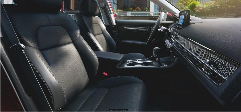 2023 Honda Civic interior leather seats and dashboard