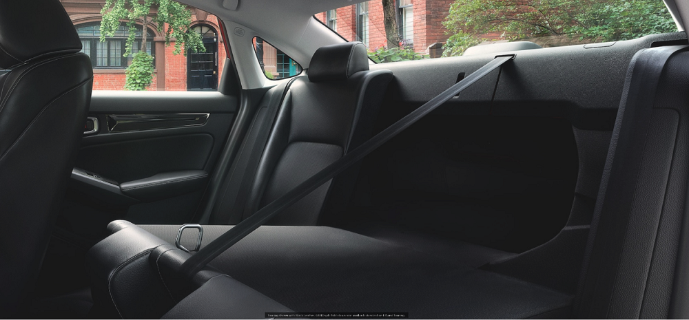 2023 Honda Civic interior view of back seat and seat belts